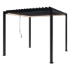Pergola ogrodowa tarasowa aluminiowa NORDVIC Skyline LED Light 3 x 3 m Antracyt